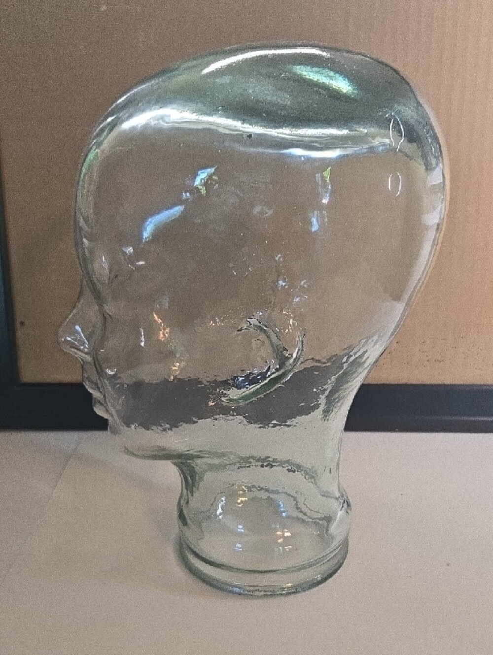 Clear Glass Mannequin Head Display - Picture 2 of 3